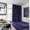 Квартира MYFREEDOM near NIVKY Residential Complex. Апартаменты двухместный в фиолетовой тематике с балконом студия 6 4